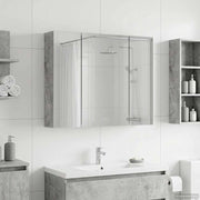 Mobiletto per specchio da bagno Grigio cemento 889074