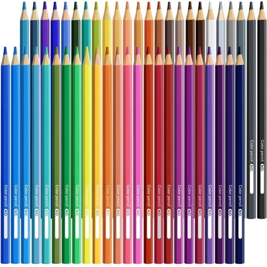 Set di matite colorate in legno, 48 matite colorate, set di matite colorate per adulti, bambini e artisti, per colorare, dipingere e disegnare.