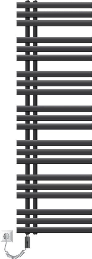 Riscaldatore per bagno design in acciaio EM 500x1600 mm colore antracite Luxe Bath