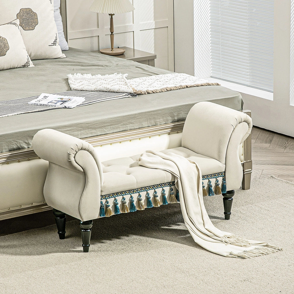 Divano imbottito ¨C Minimal ¨C Beige 117x40x58