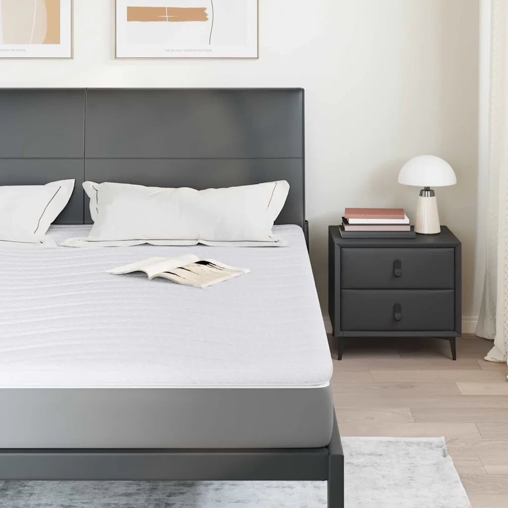 Topper per materasso Bianco 200 x 200 cm Tessuto a maglia 4106411