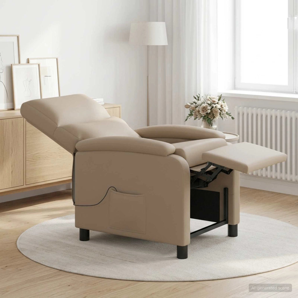 Poltrona Massaggiante Cappuccino Similpelle 42035007