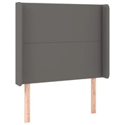 Testiera | Testata ad Orecchio Grigio 93x16x118/128 cm in Similpelle