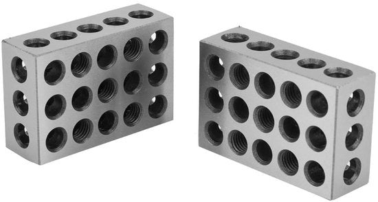 Blocco preciso - 2 pezzi - Realizzato in acciaio trattato - Dimensioni 25 * 50 * 75mm - Resistente agli urti - Precisione fino a 0,0001" - Adatto per strumenti di precisione - Blocco per macchina