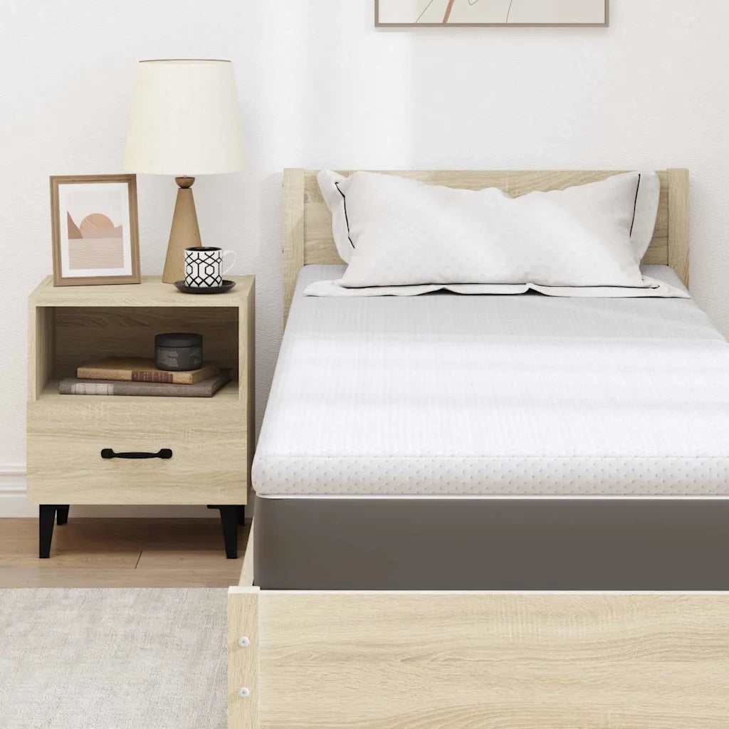Topper per materasso Bianco 80 x 200 cm Tessuto Jacquard 4106177