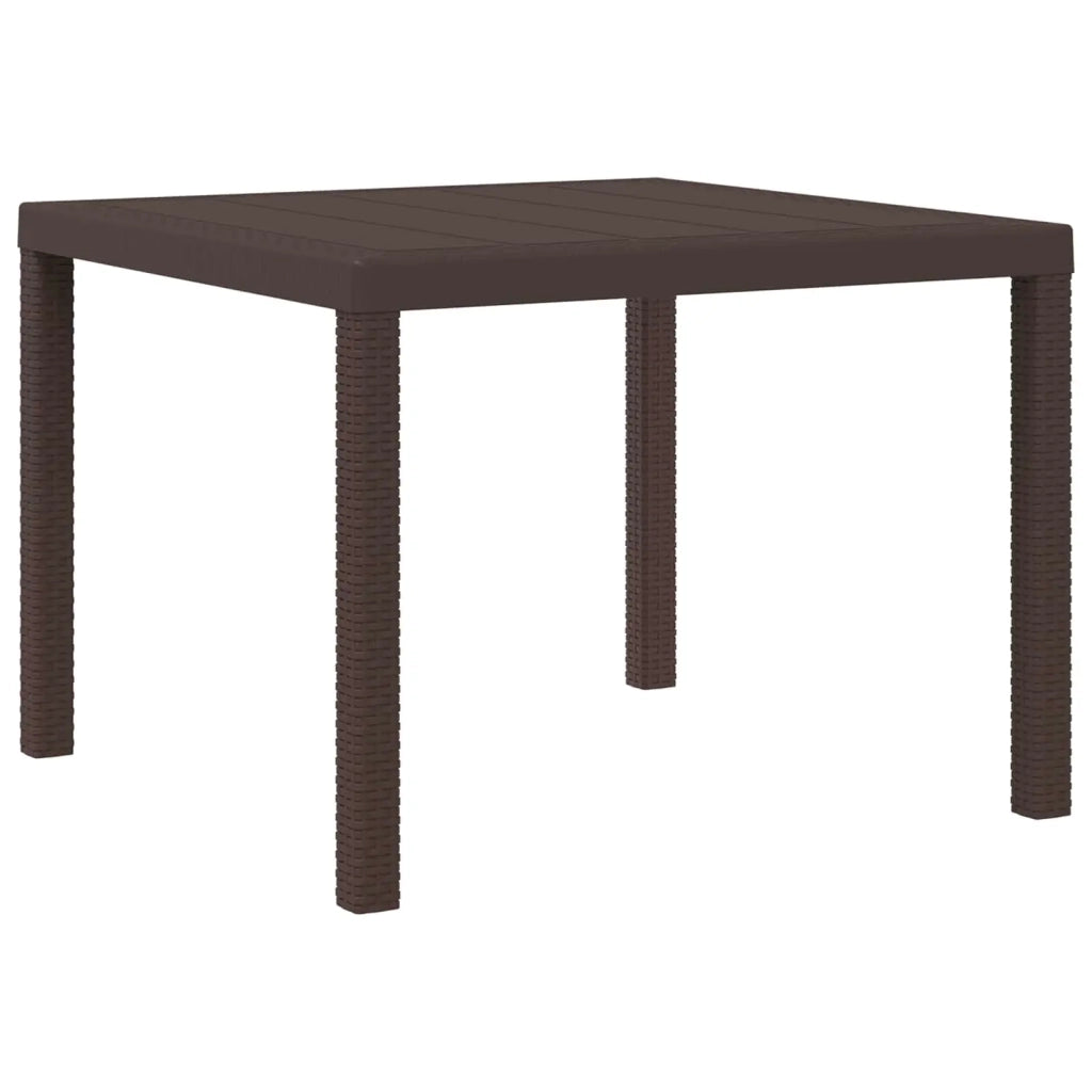 Set da Pranzo per Giardino 3 pcs Marrone e Antracite PP 3430044