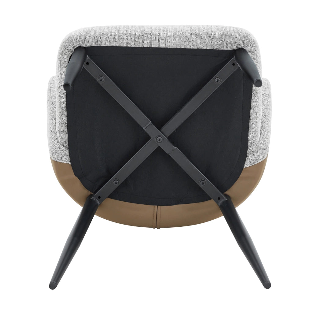 Set di 2 sedie da pranzo grigio chiaro con gambe nere
