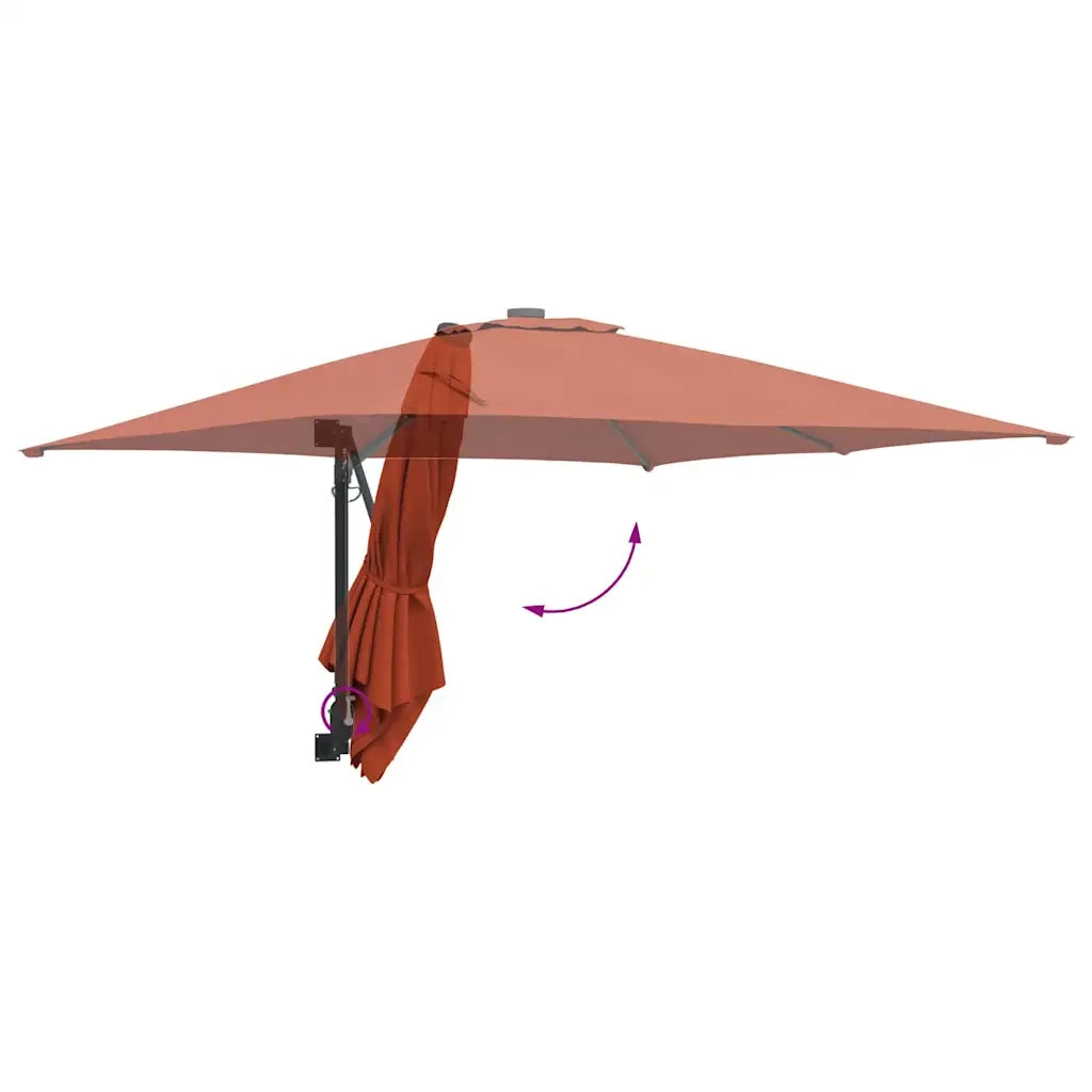 Ombrello da giardino Terracotta 248,5 x 247,5 x 160 cm 42003240