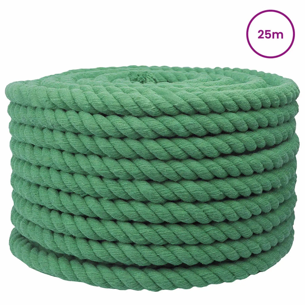 Corda di Cotone 20 mm 25 m Verde 100% Cotone 42011971