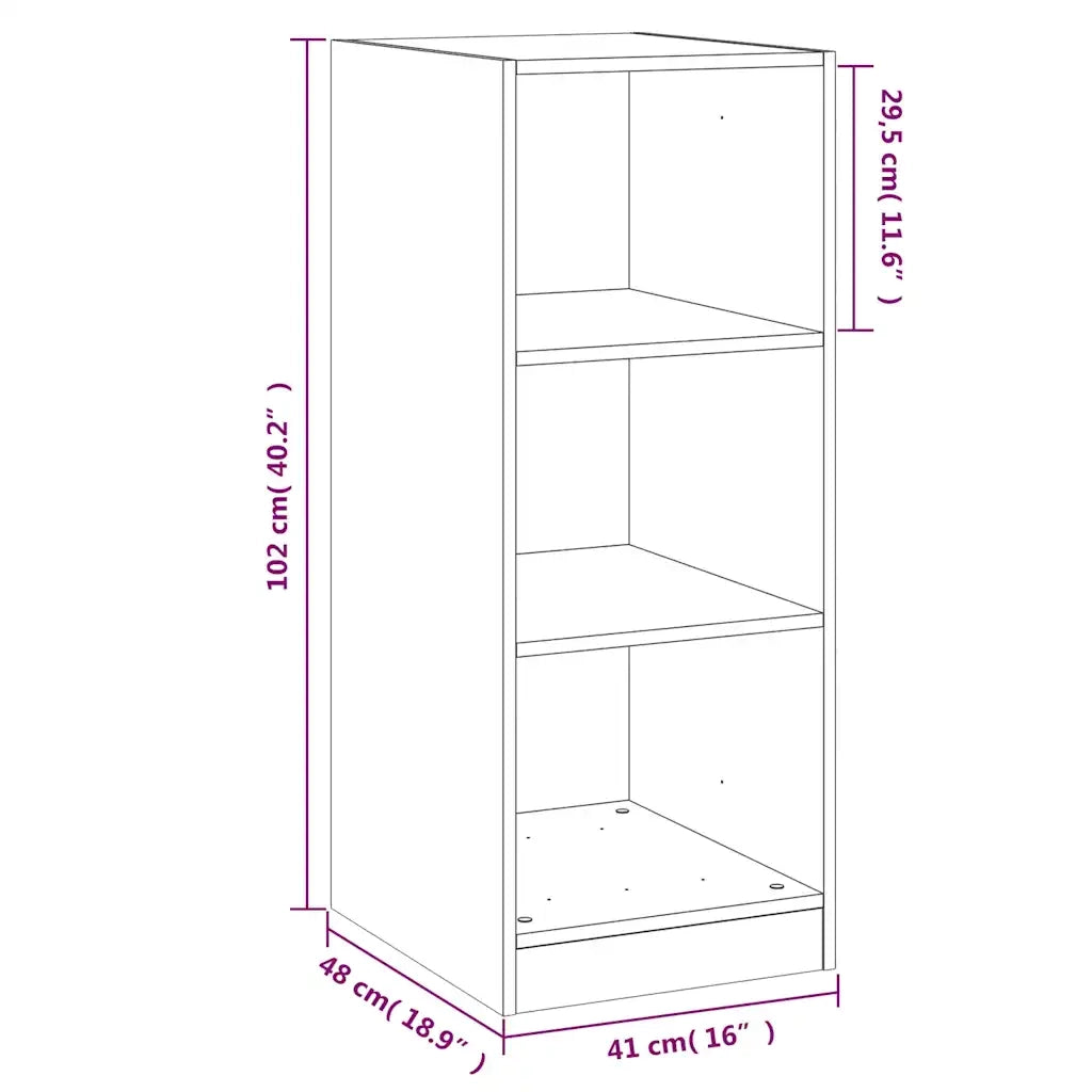 Armadio Nero 48x41x102 cm in Legno Multistrato CFW1095381