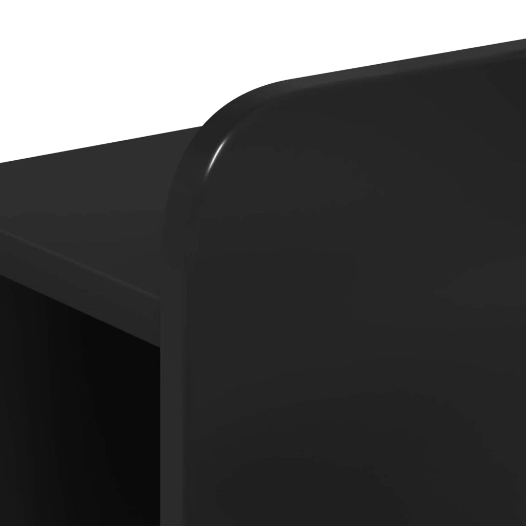 Letto singolo | Letto per adulti | Telaio del letto con storage con testiera Nero 90 x 200 cm