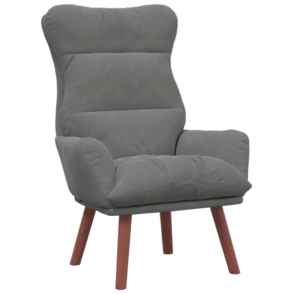 Poltrona-Divano Sedia-Poltroncina Grigio scuro Velluto 737686