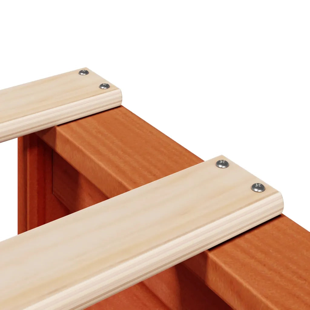 Letto matrimoniale | Letto per adulti | Letto senza Materasso Marrone Cera 120x200 cm in Legno di Pino
