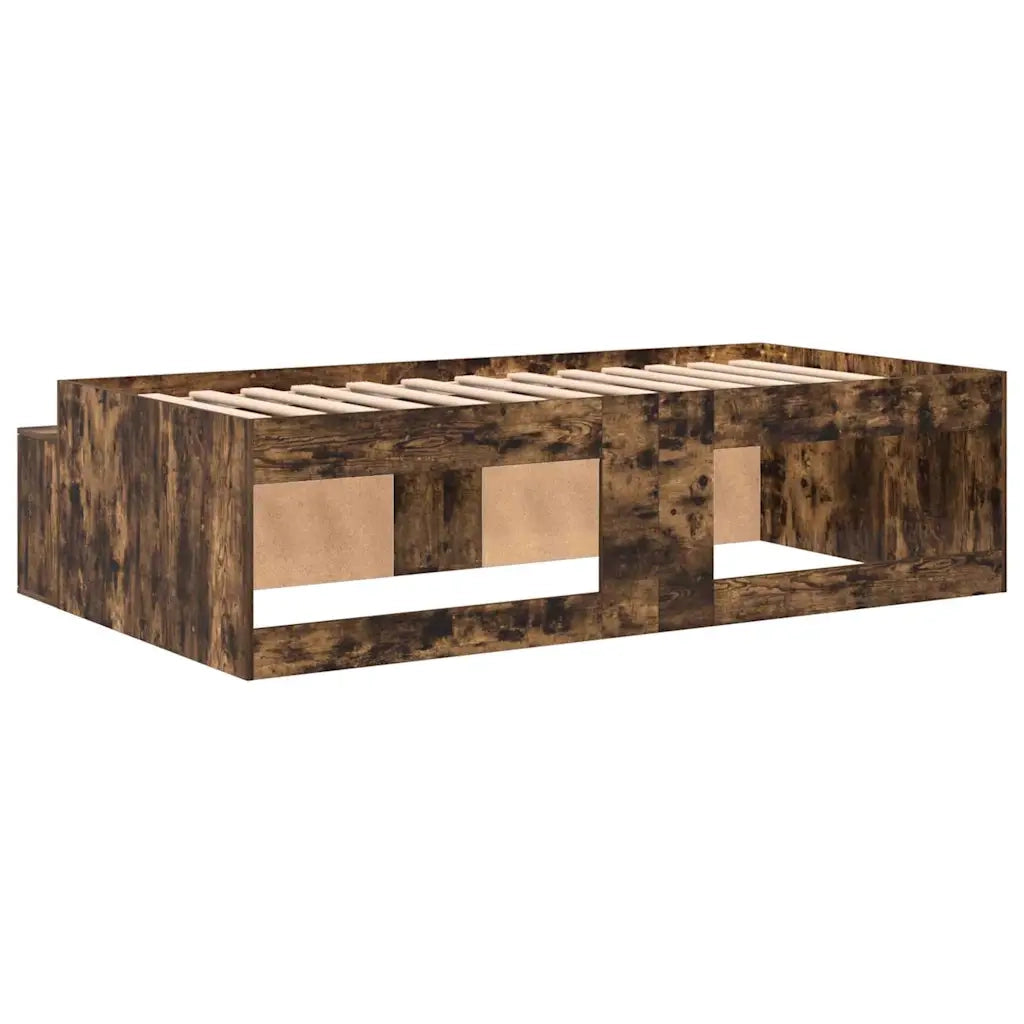 Letto singolo | Letto per adulti | Struttura del letto Rovere fum¨¦ 70 x 190 cm Legno multistrato