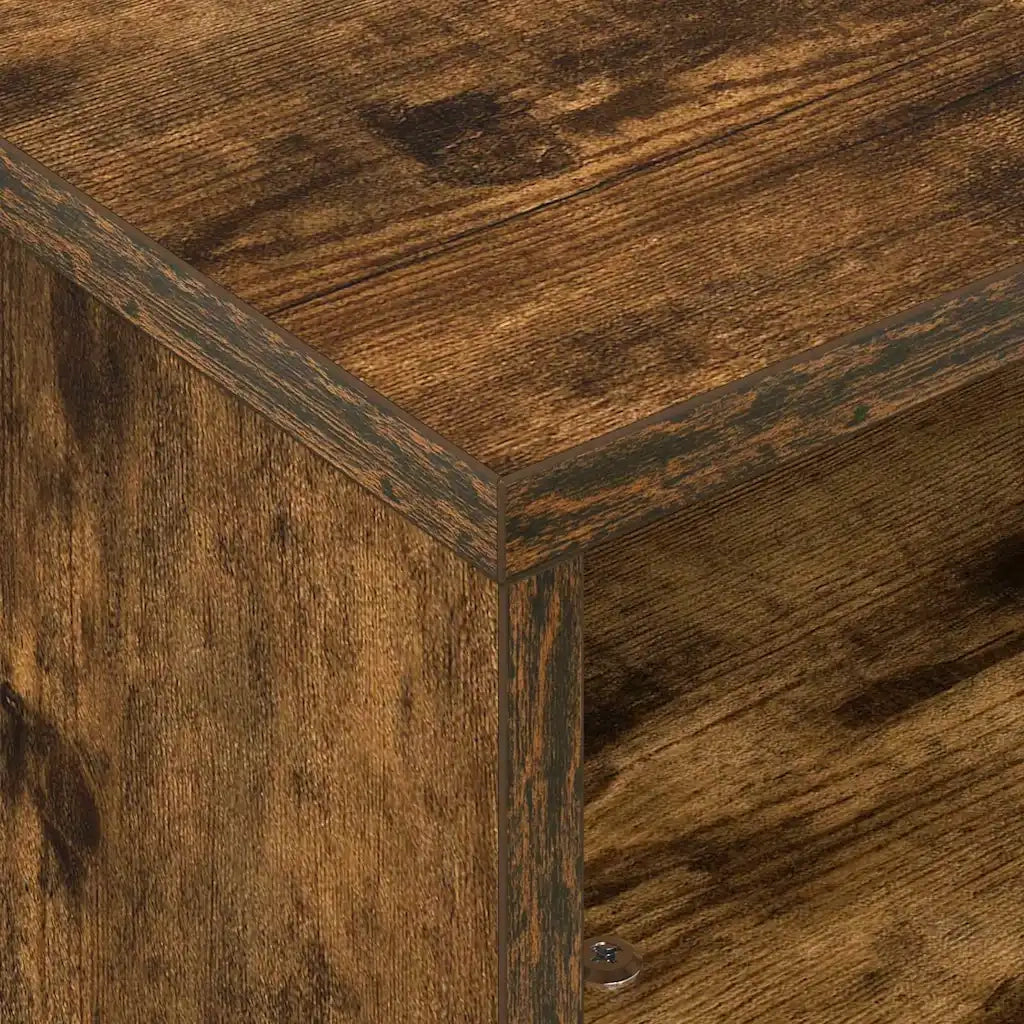 Tavolino | Tavolo laterale con Ruote Rovere fum¨¦ 50,5 x 50 x 30 cm