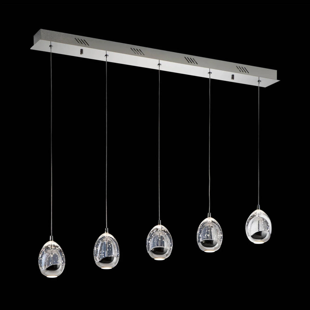 LÚZETE - LÁMPARA 5L LED BUBBLES CROMO