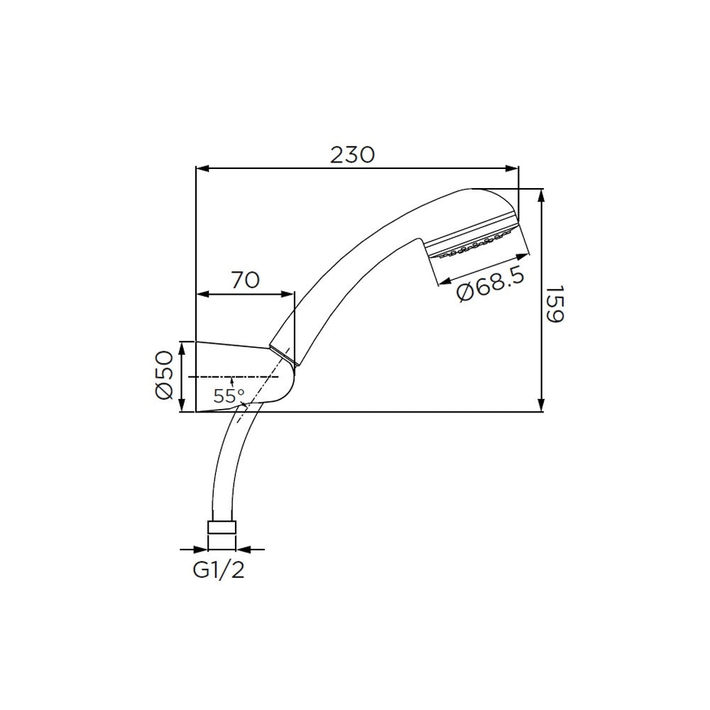 Gruppo duplex cromato ad 1 getto
