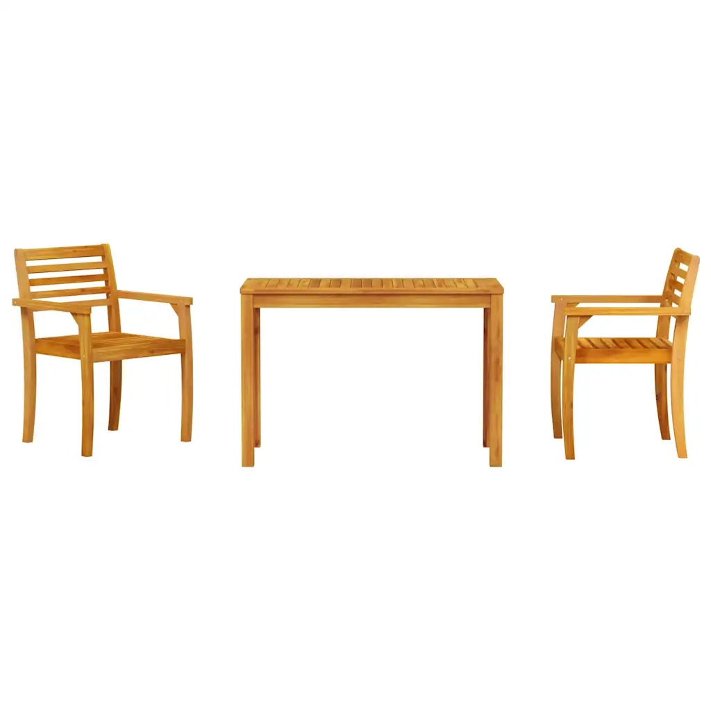 Set da Pranzo per Giardino 3 pcs Marrone 3375662