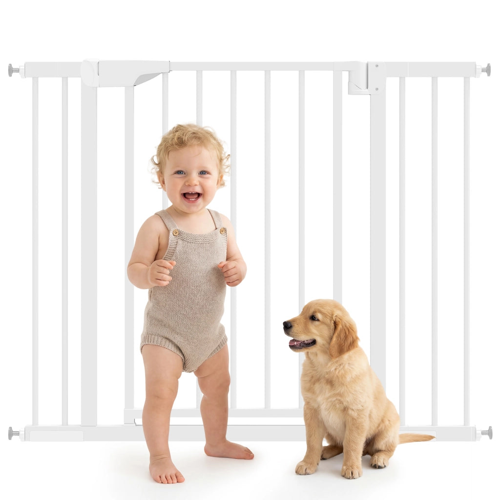 Cancello di Sicurezza per Bambini e Animali ¨C Minimal ¨C Bianco 76-102x76 cm