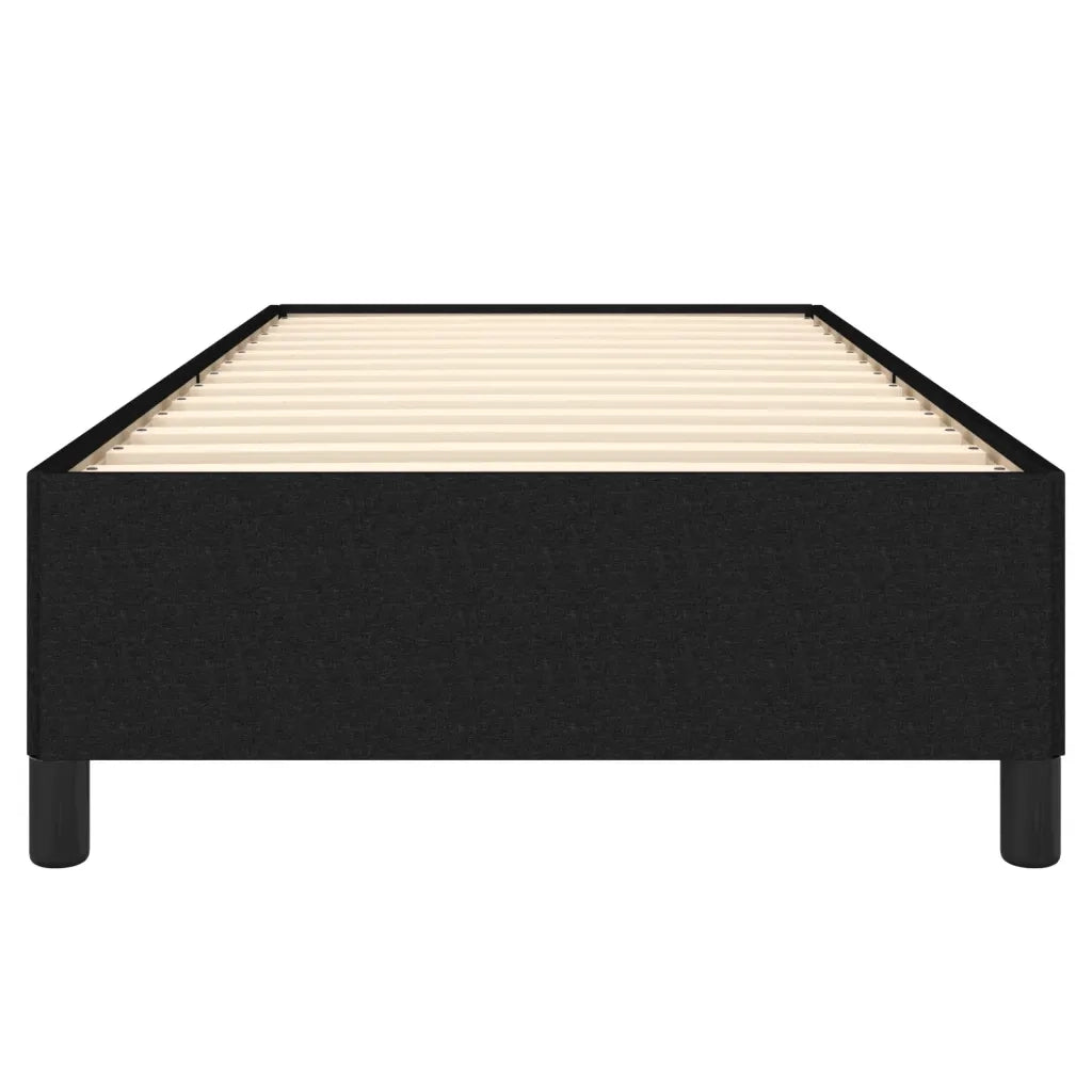 Letto singolo | Letto per adulti | Giroletto senza Materasso Nero 90x190 cm in Tessuto