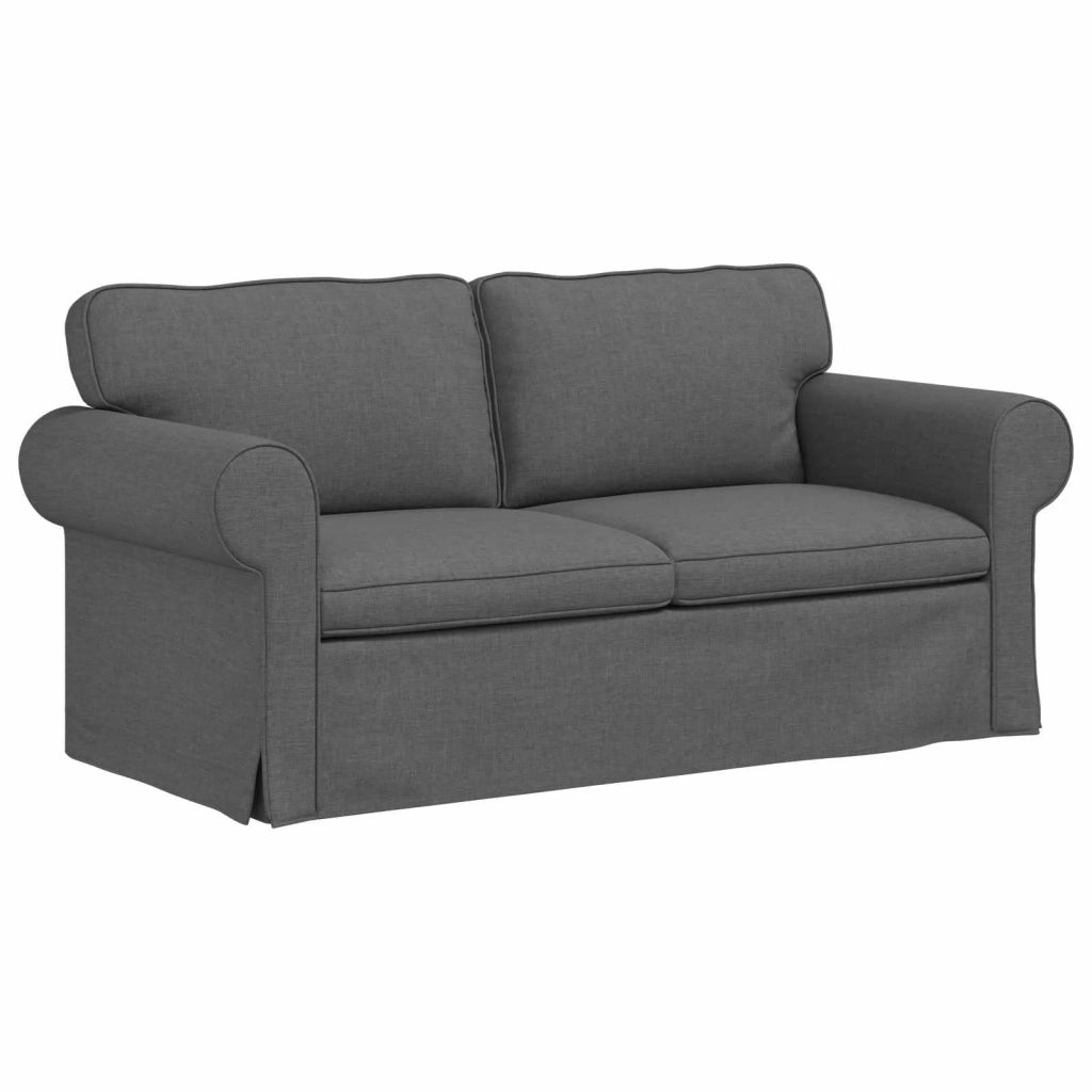 Set di divani 2 pcs Grigio scuro 175 x 82 x 80 cm Tessuto 3407531