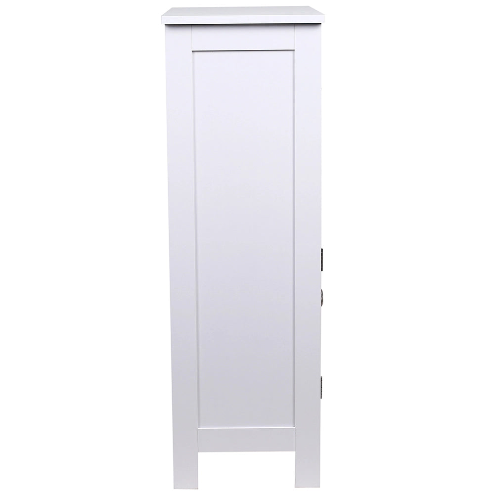 Mobile da Bagno Armadietto da Terra Autoportante Armadio con 2 Ante 50x30x92.5cm
