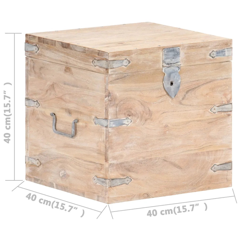 Baule 40x40x40 cm in Legno Massello di Acacia 289640