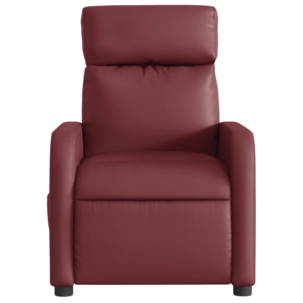 Poltrona Reclinabile Elettrica Rosso Vino in Similpelle 3206739