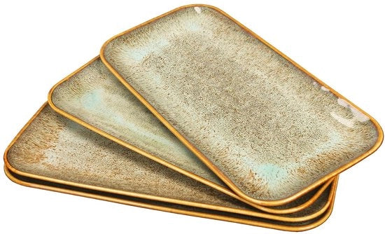Servizio da tavola unico - cambiamento di colore della vernice - set da 4 - naturale