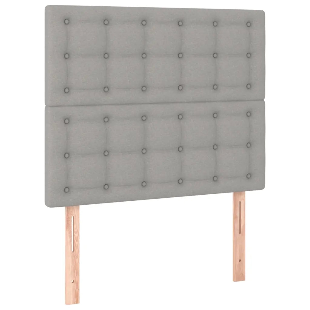 Giroletto a Molle con Materasso Grigio Chiaro 90x190 cm Tessuto 3137437