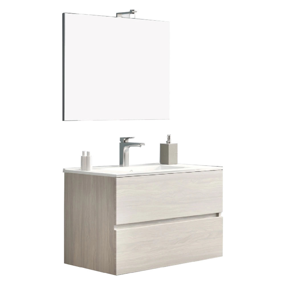 1pz mobile bagno 'easy' base 81 x 47 x h.53 - bianco lucido cod:ferx.2061171nlm