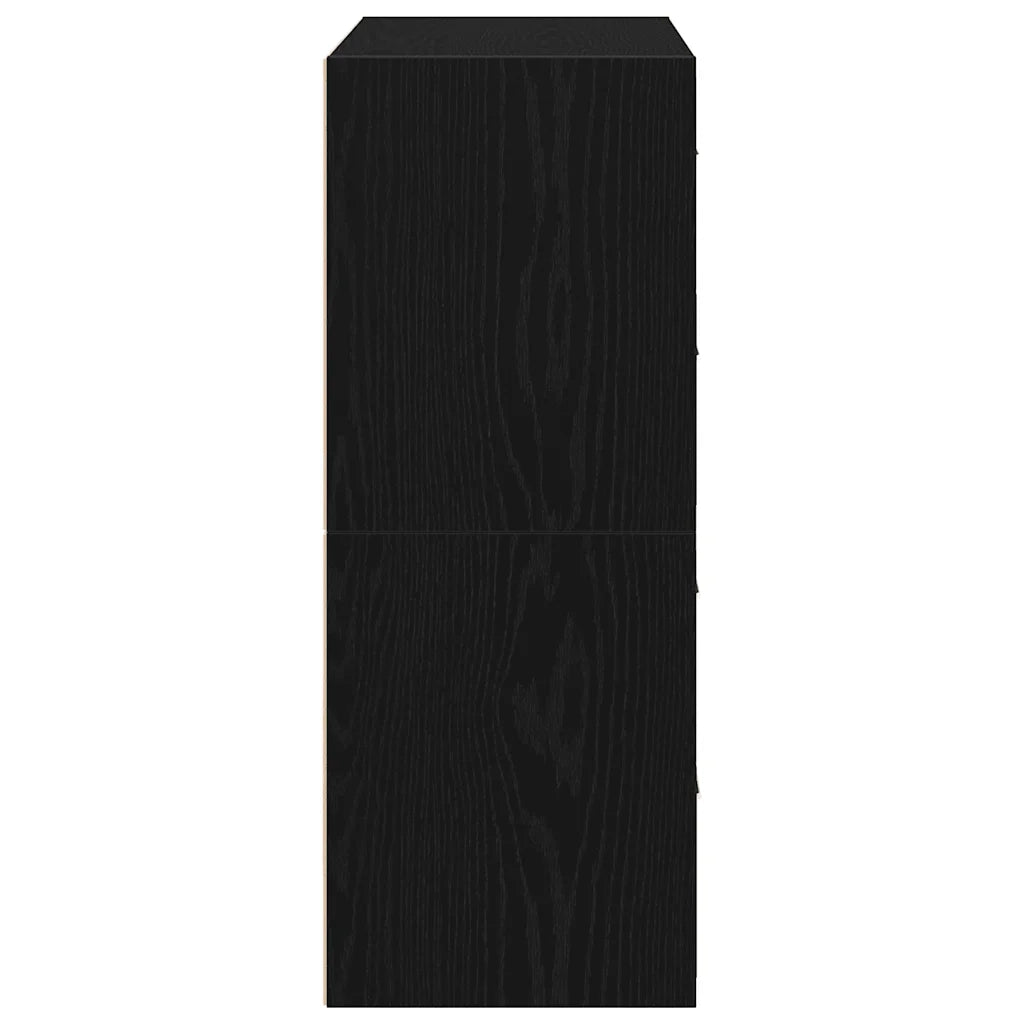 Armadi con 2 Cassetti 2 pz Rovere Nero 60x31x40 cm Truciolato 858824