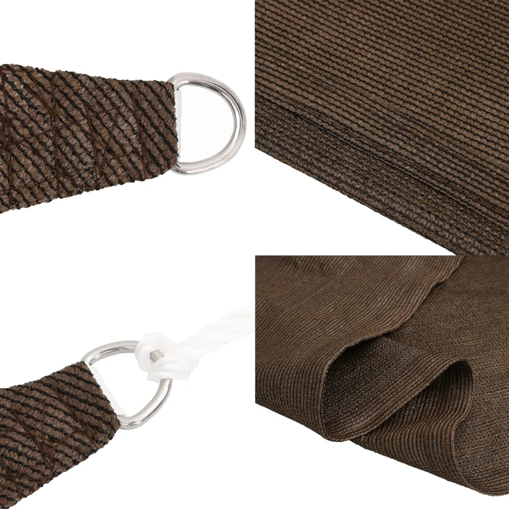Vela Parasole-Telo Ombra-Vela Ombreggiante 160 g/m2 Marrone 6x8 m in HDPE