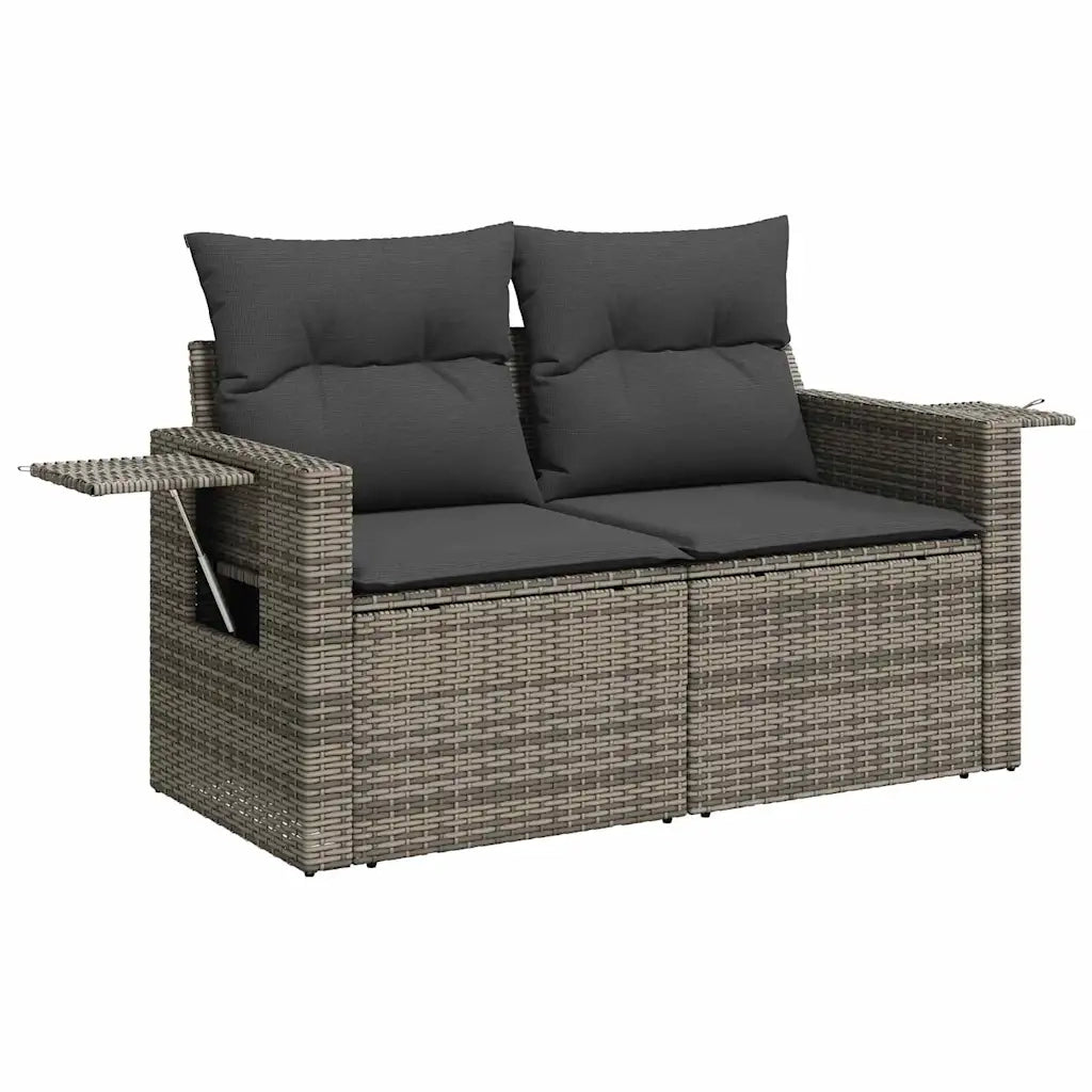 Set Divano da Giardino 10 pcs Grigio polyrattan 3361773