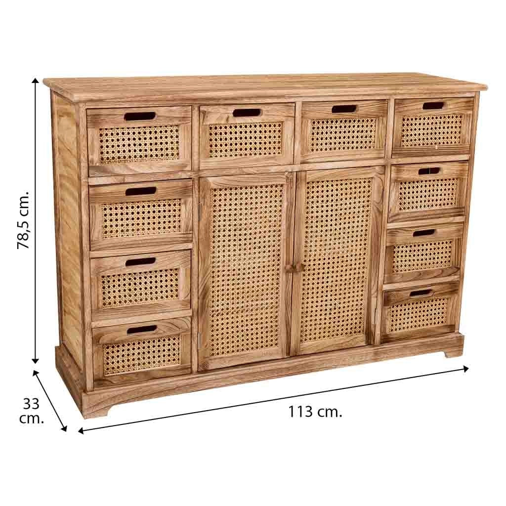Credenza in legno marrone 113x33x78,5