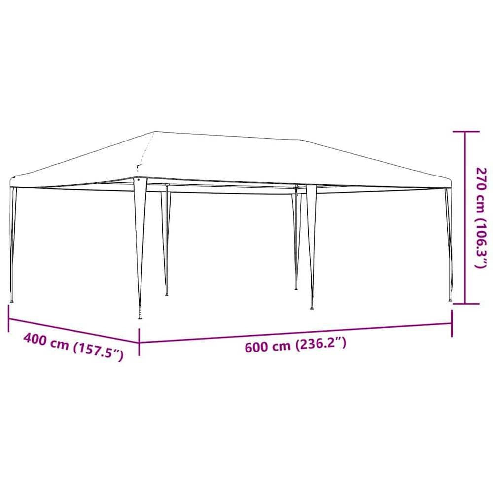 Professional Party Tent 4x6 M Anthracite 90 G/square Meter