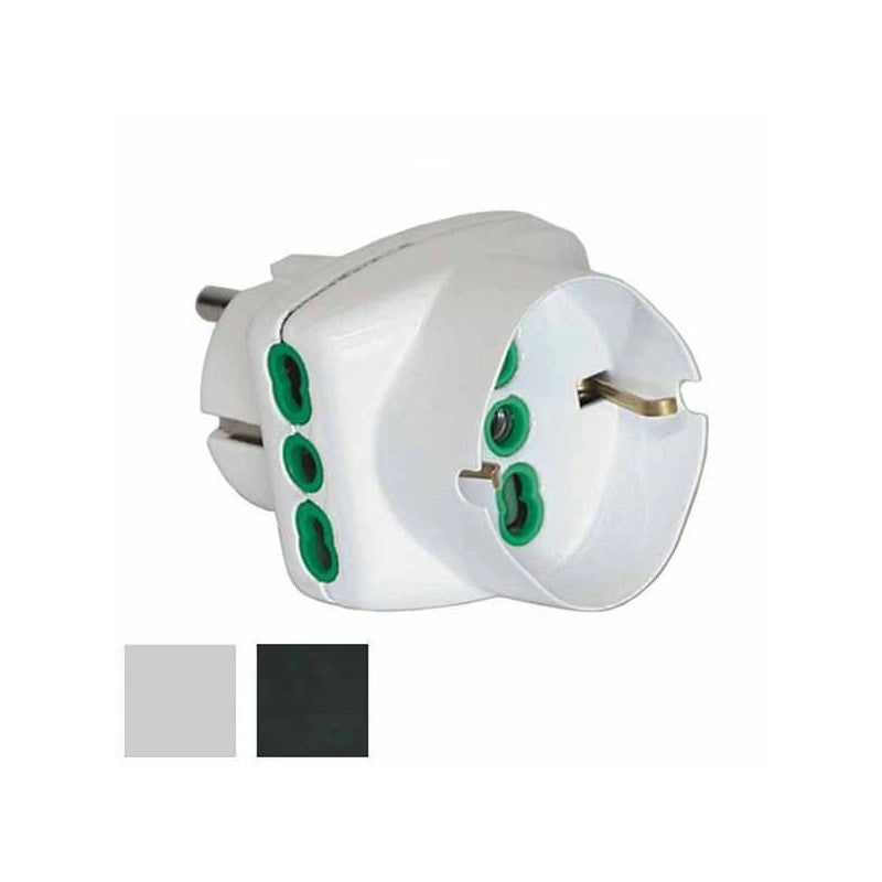 Adattatore Triplo Sk 16A+T Sk Nero 82231 Fme