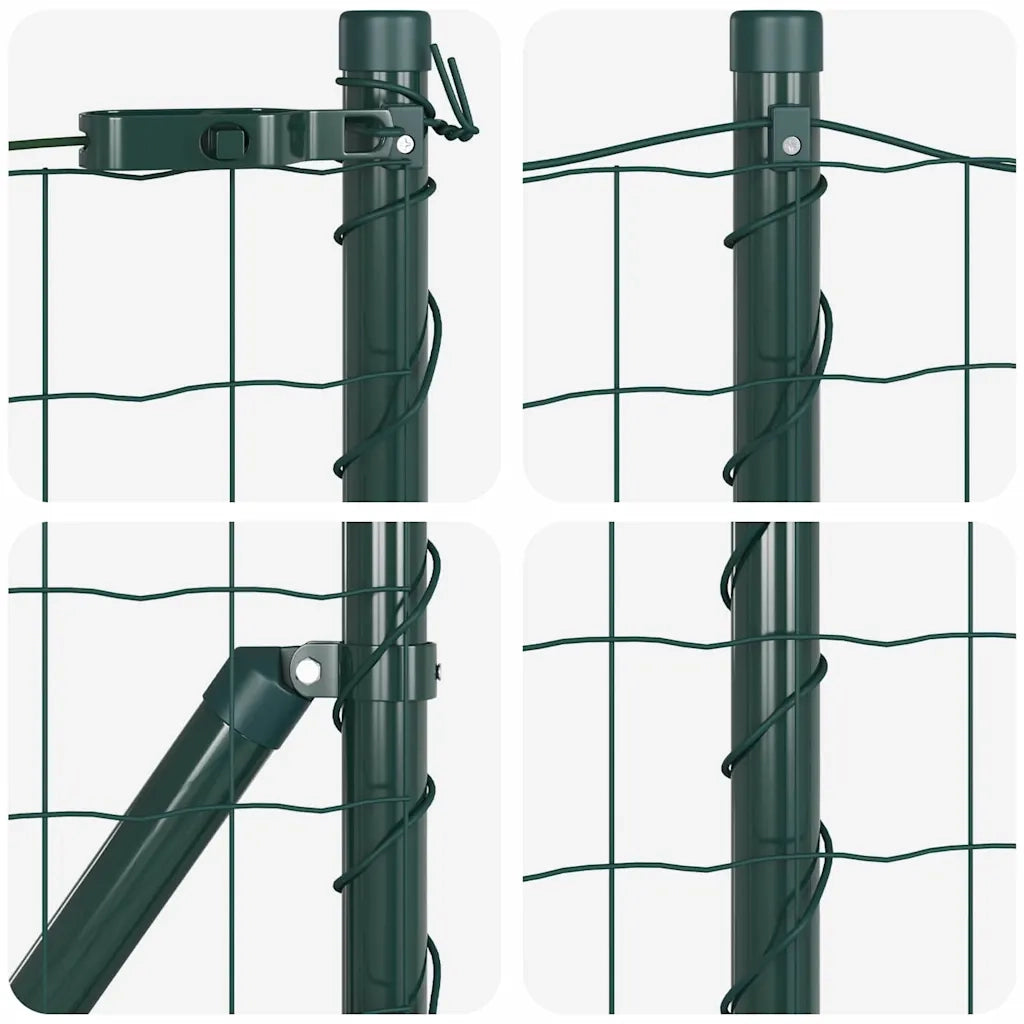 Recinzione con Posto Verde 0,6 x 25 m Acciaio e PVC 3350355