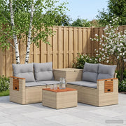 Set di divani 6 pz Beige e Grigio Chiaro 3447677
