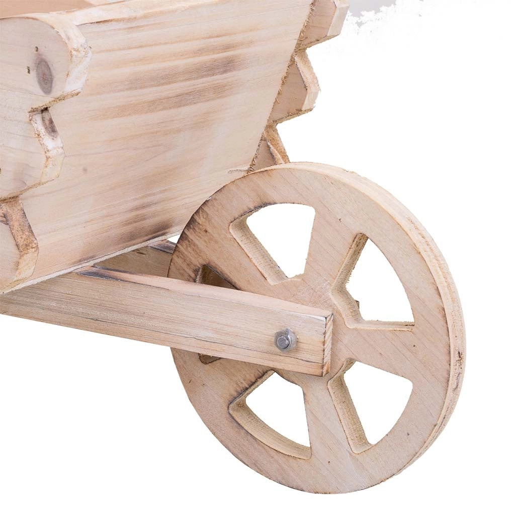 Carrello portafiori in legno marrone 42x15,7x20h