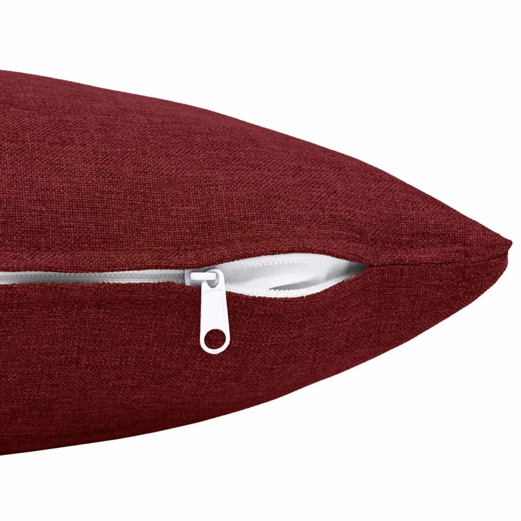 Cuscino con cuscino HEERLEN 6 pz Rosso Vino Tessuto 923812