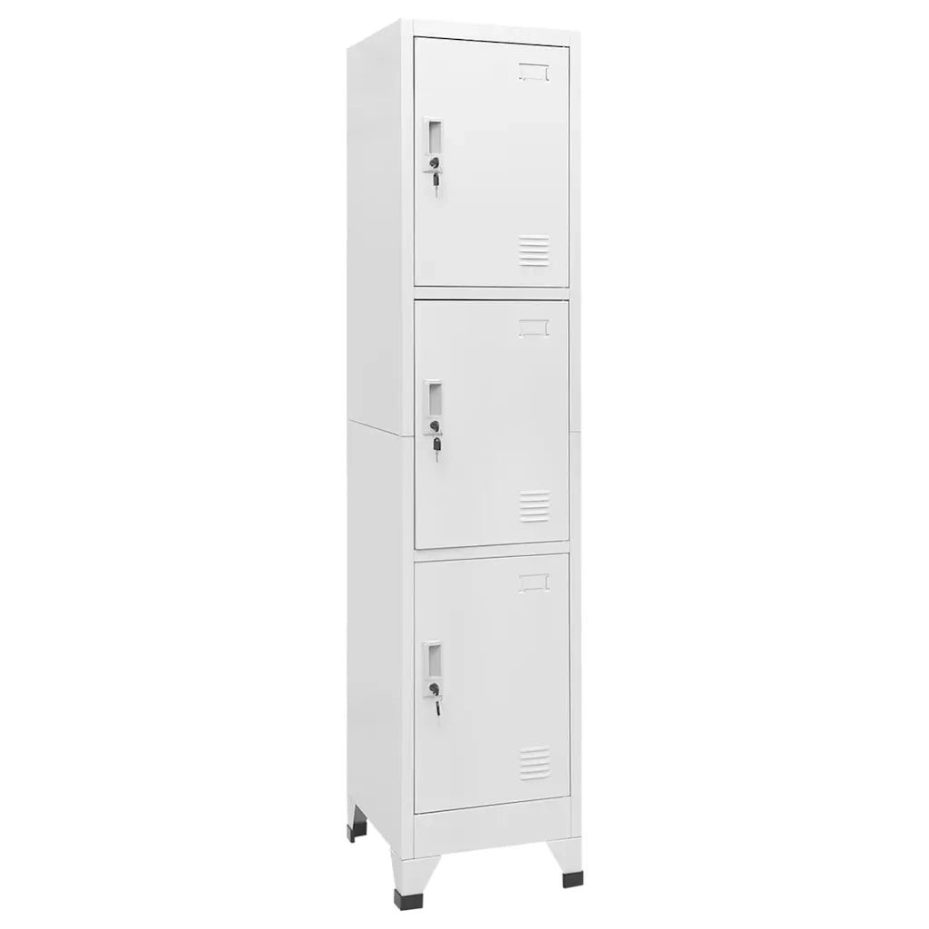 Armadietto a Chiave a 3 Scomparti 38x45x180 cm 244474