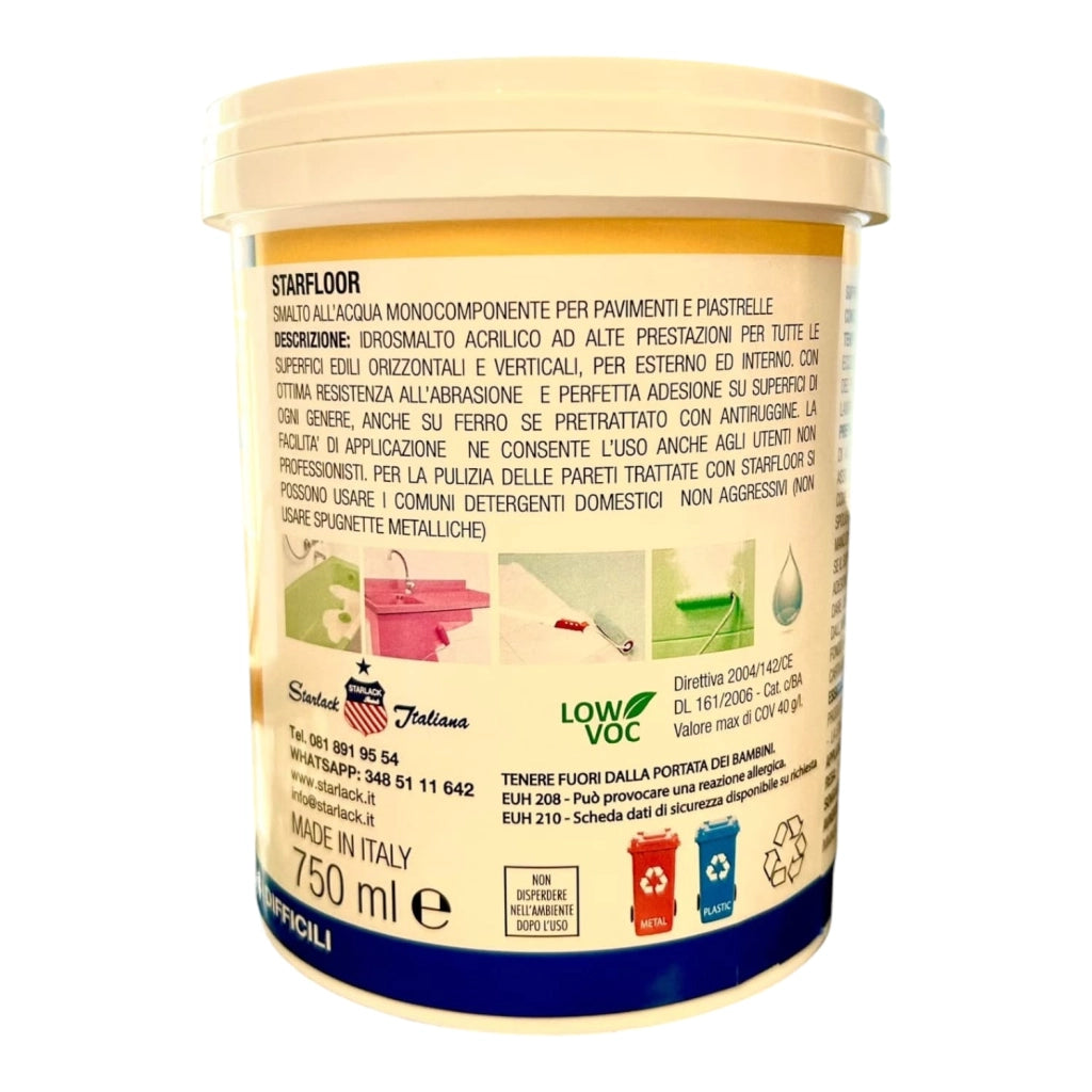 Smalto Polivalente a base acqua con eccellente adesione sui supporti difficili.