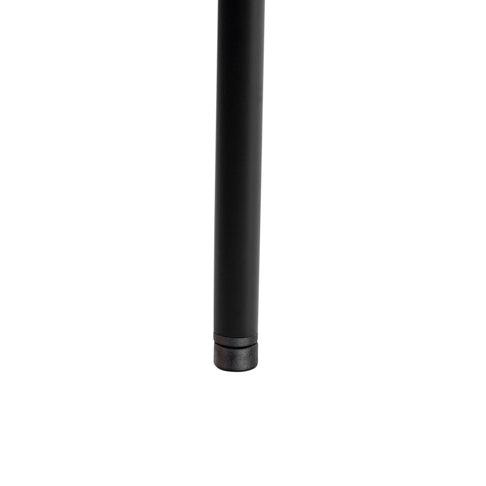 Set di 2 sedie da pranzo rivestimento in velluto nero gambe nere glamour retrò