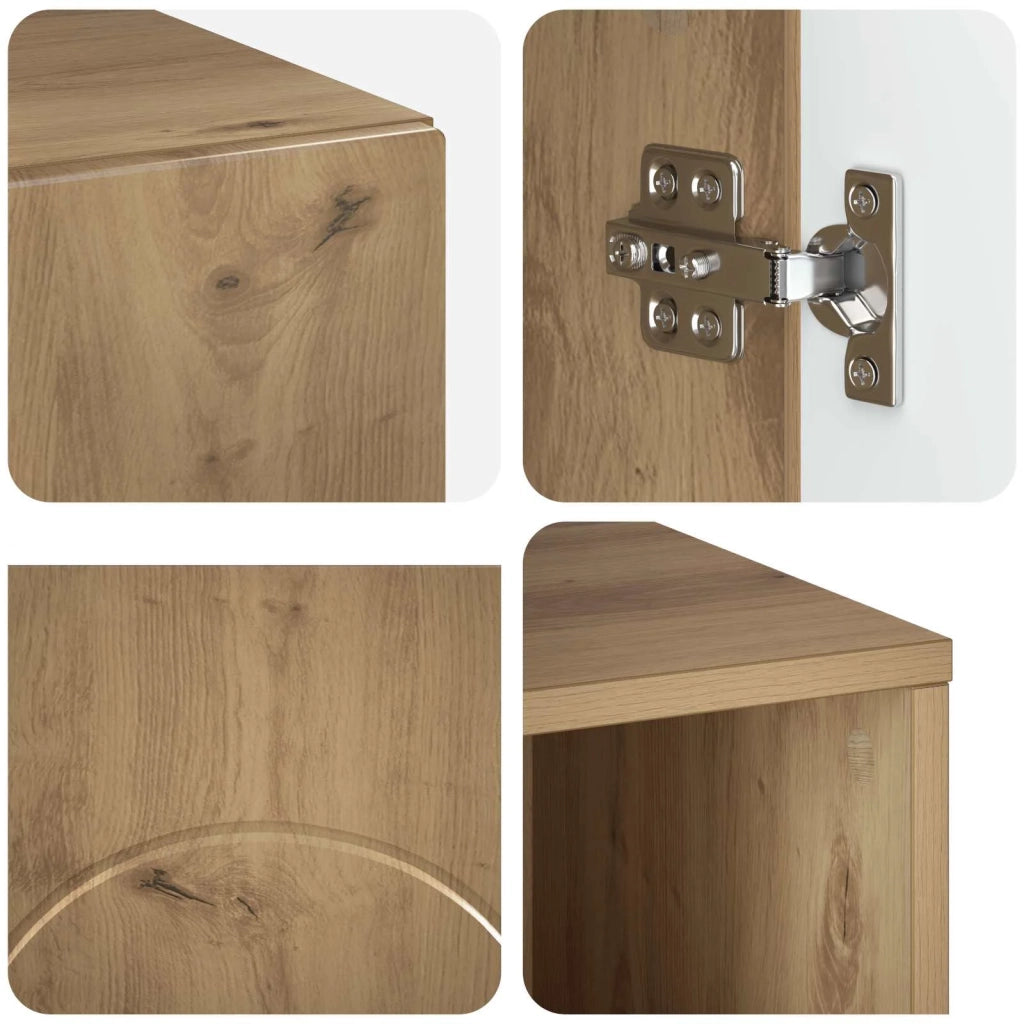 Set mobili da bagno 2 pz Rovere Artigianale 3433099