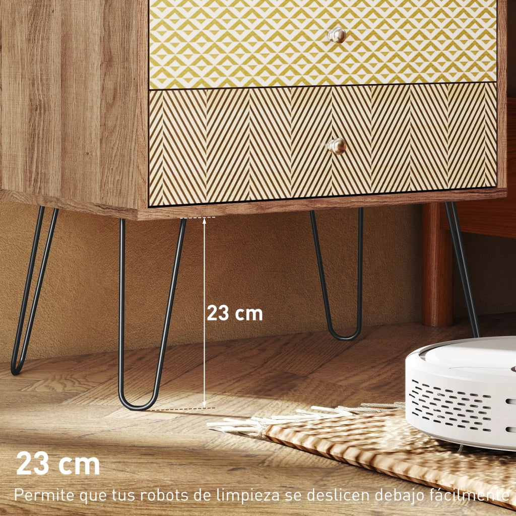 Com¨° con 4 cassetti ¨C Minimal ¨C Multicolor 60x39x86