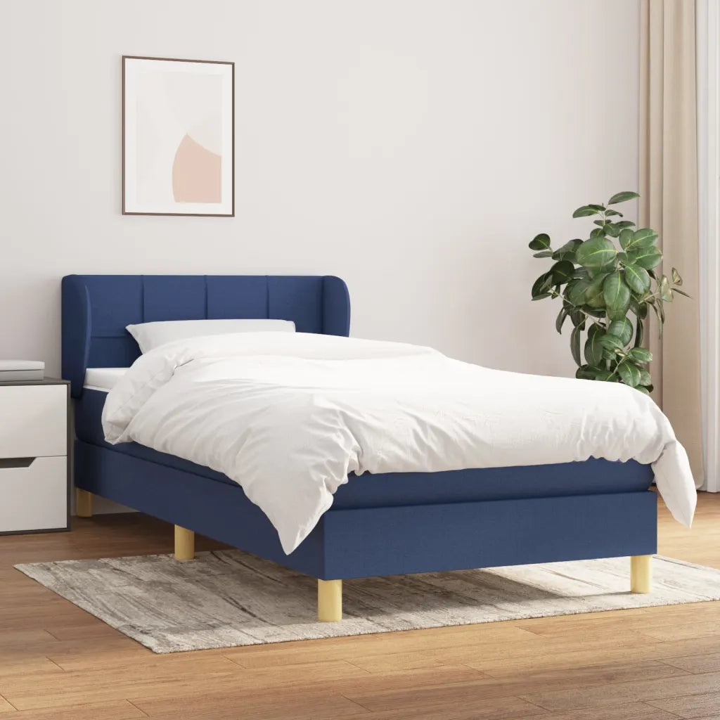 Giroletto a Molle con Materasso Blu 90x190 cm in Tessuto 3126771