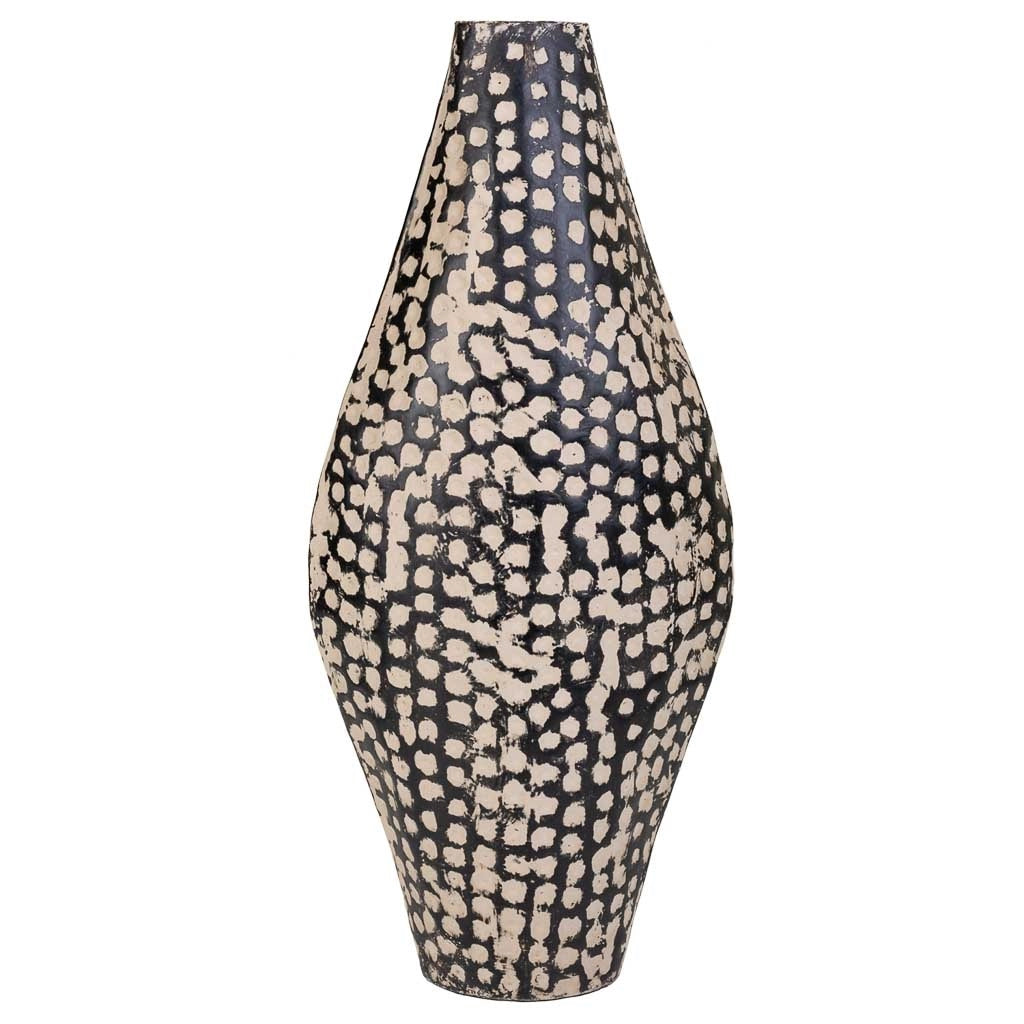 Vaso in metallo nero 23x07x52,5h