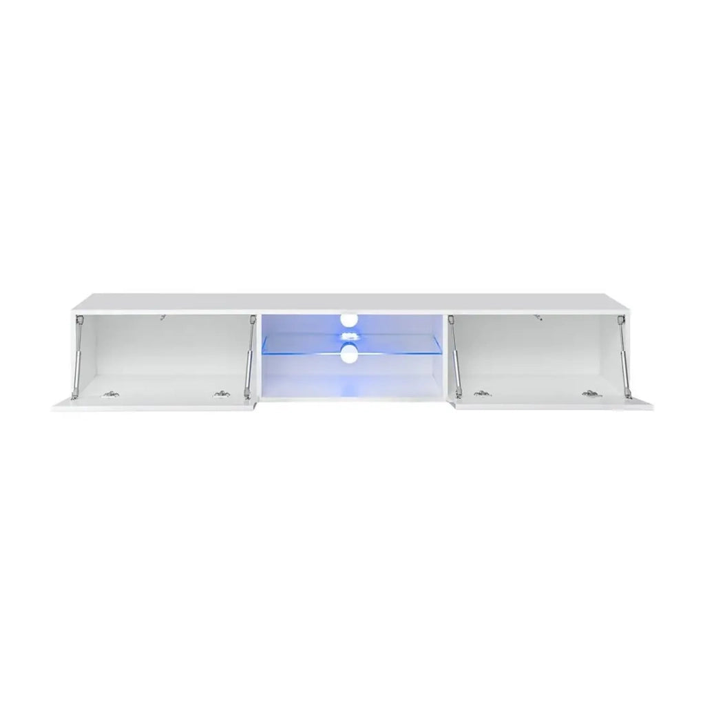 Set di mobili da soggiorno SWITCH XXIII – LED – Bianco e rovere – Design sospeso