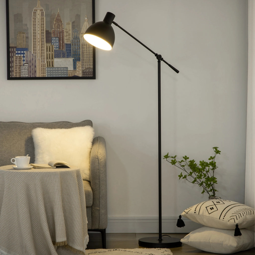 Lampada da terra industriale dimmerabile LED 10W luce calda, altezza regolabile, per interni